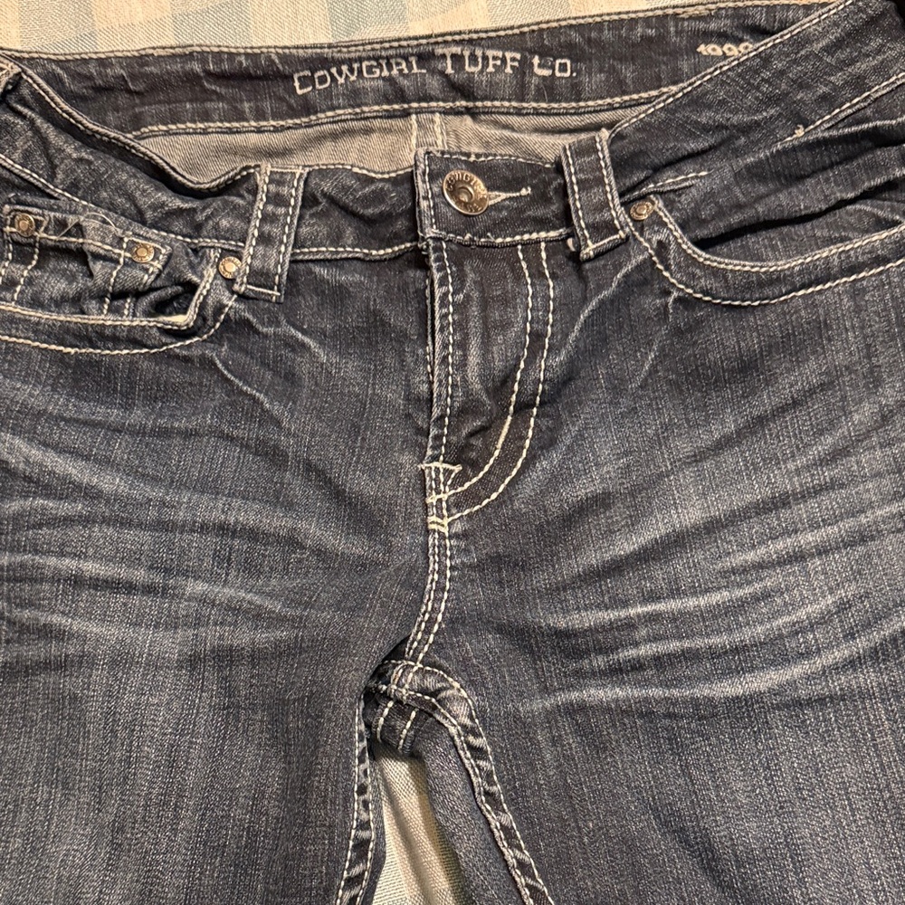 Cowgirl Tuff Dark Blue Boot Cut Jeans